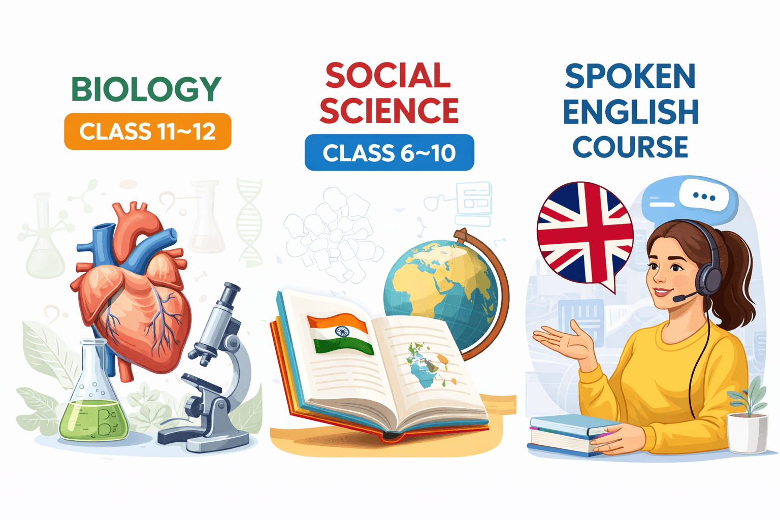Online Biology, Social Science & Spoken English Course By Roshni Pawar