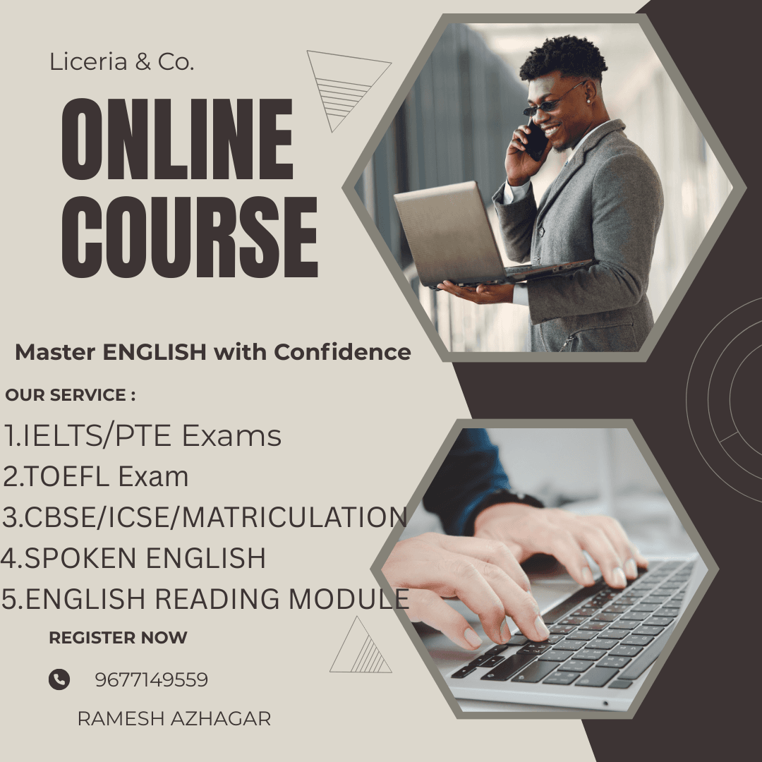English Language Coaching for Classes VI–XII & IELTS/PTE by Ramesh Azhagar