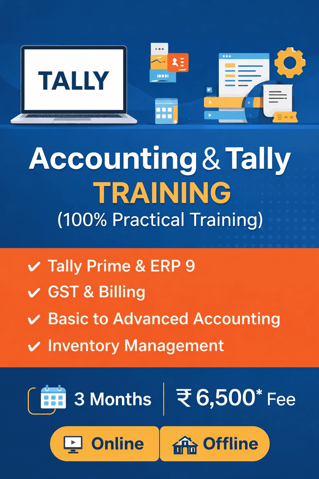 Tally & Accounting Training (Practical Based) Classes by Ram Awasthi