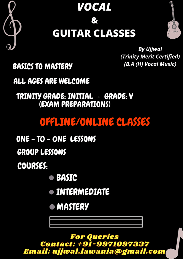 Singing, Guitar & Songwriting Music Course by Ujjwal Lawania