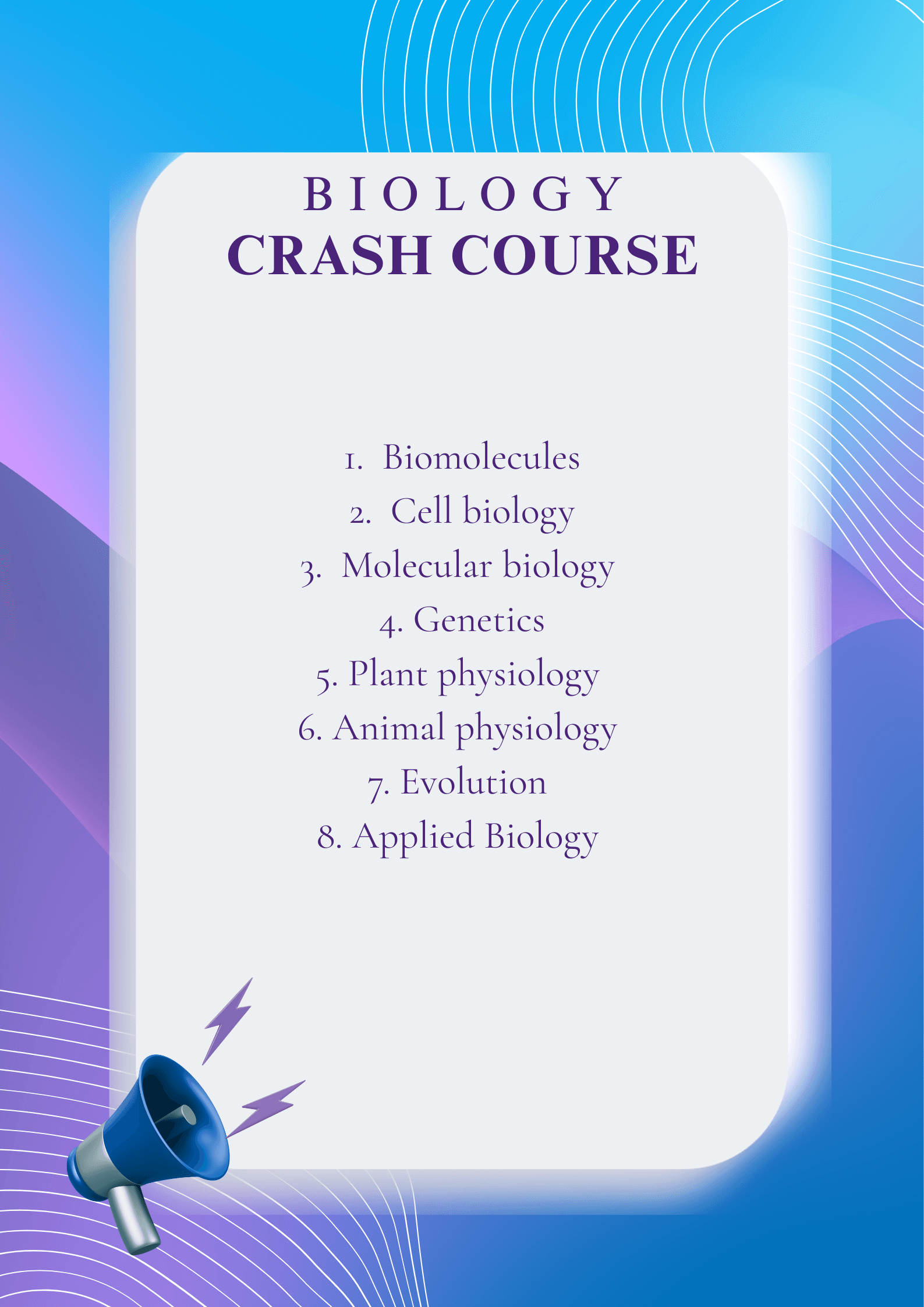 Biology Crash Course by Shaik Shahinoor