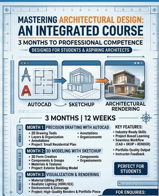 Autocad, Sketchup, Rendering