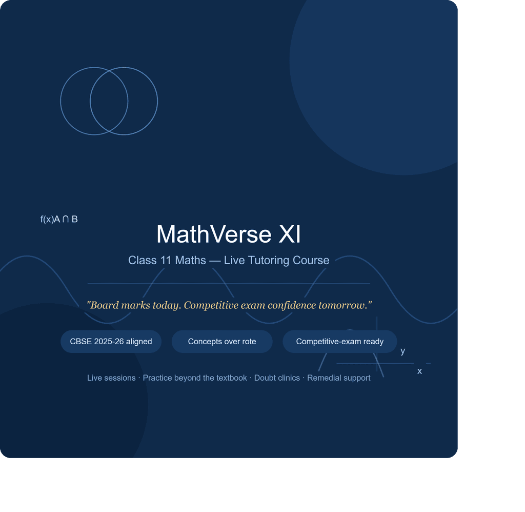 MathVerse XI - Class 11 Maths