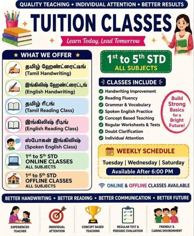Primary school all subjects tution