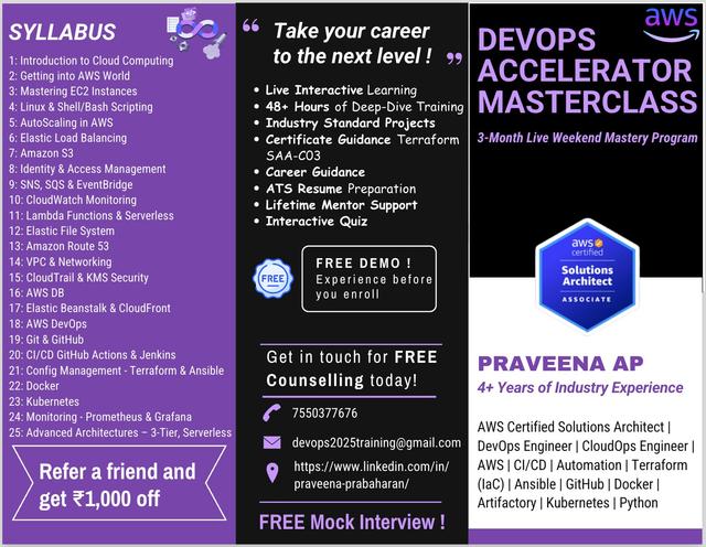 AWS/DevOps Hands-on Course Job Switchers/Beginners