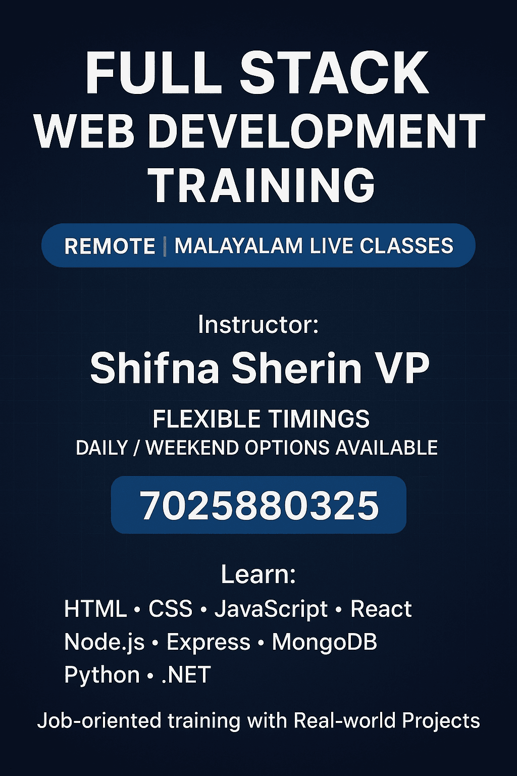 Software courses - Shifna Sherin vp