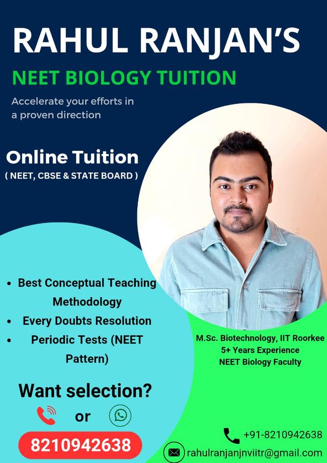 Biology Coaching for Class 12 (Boards + NEET) by Rahul Ranjan