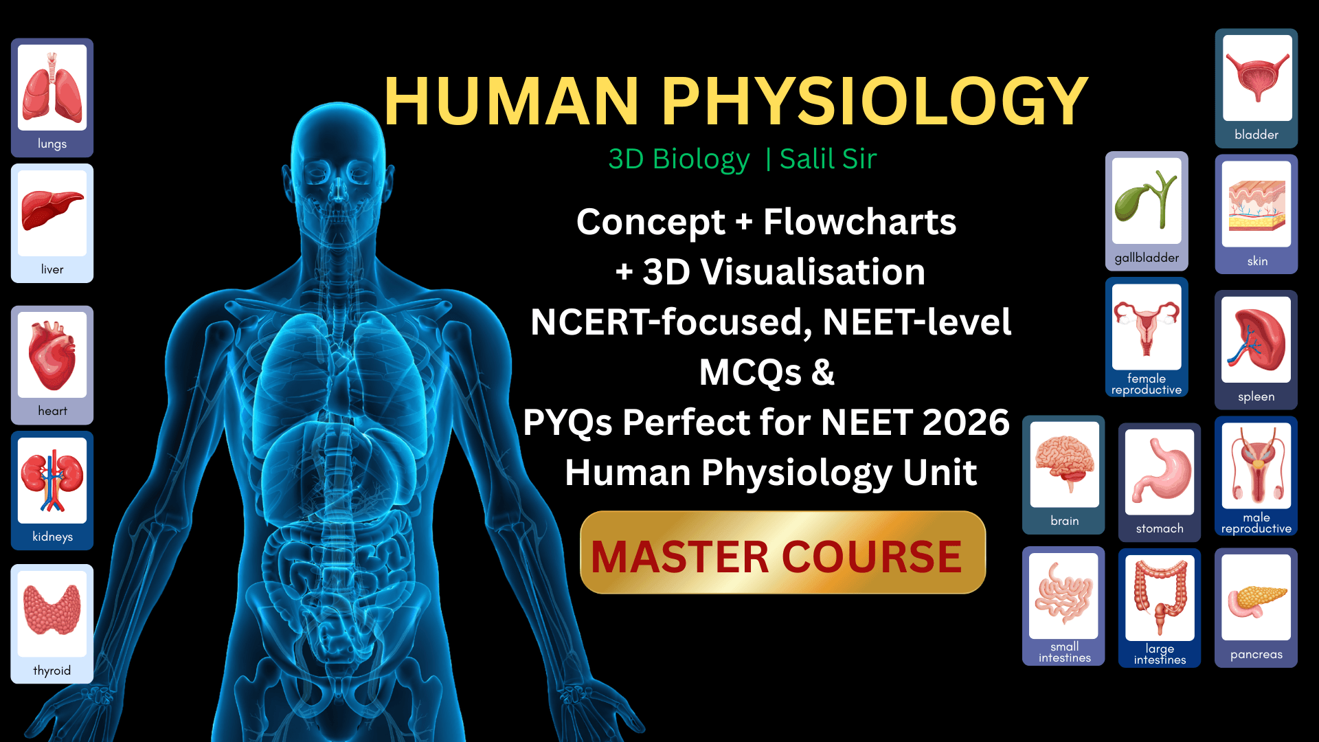 Human Physiology Mastery – NEET & Class 11–12 Biology Online Course by Salil Khajuria