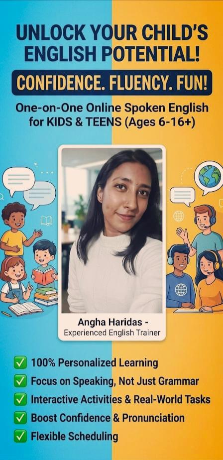 Spoken English for Kids & Teens- Anagha Haridas Nair