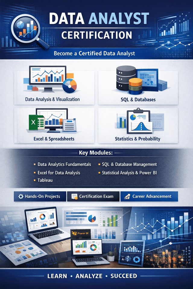 Data Analyst Certification Program – Excel, SQL, Power BI & Tableau by Manisha Solanki