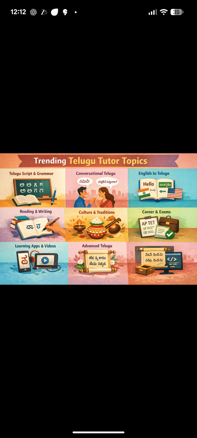 Telugu tutor Classes by Divya Reddy