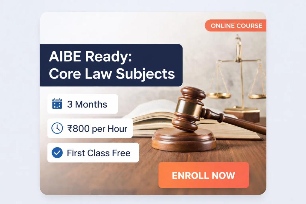 AIBE Ready: Core Law Subjects Course by Sonam