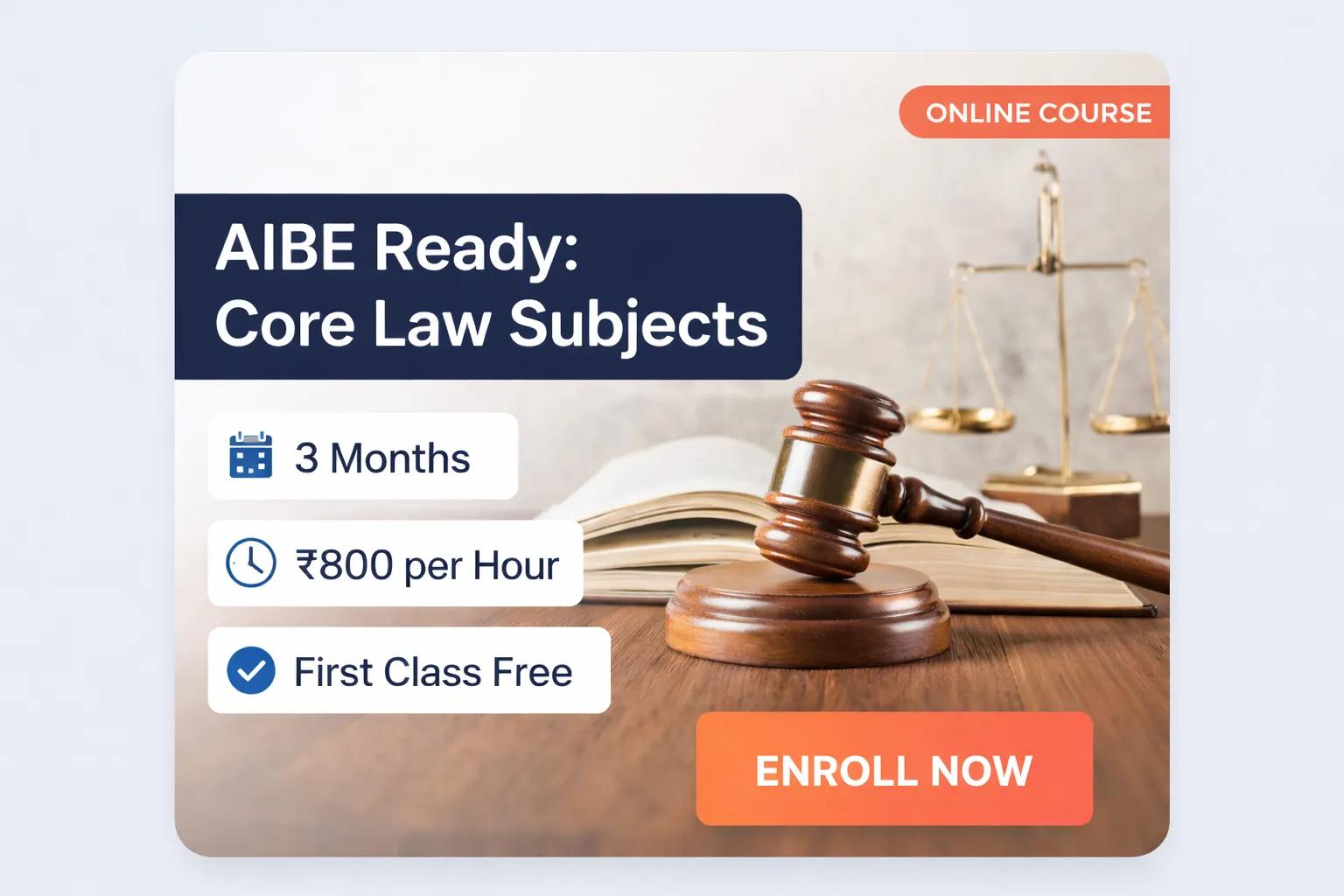 AIBE Ready: Core Law Subjects Course by Sonam