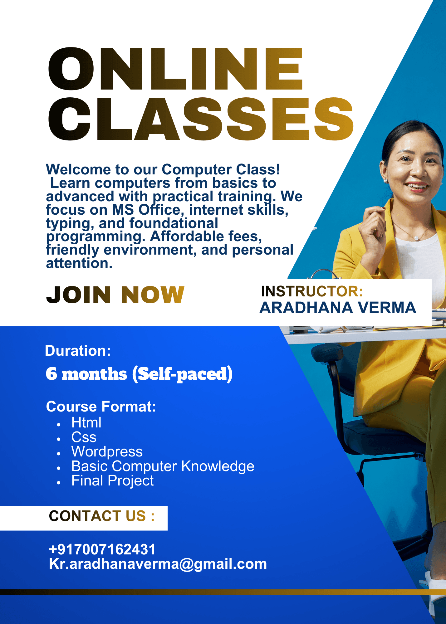 Computer course by Aradhana Verma