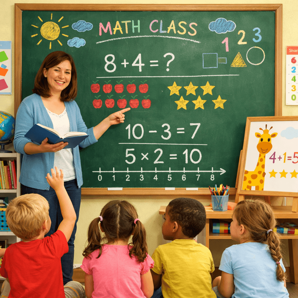 Summer Fun with Maths for LKG–UKG Kids by Thangapushpam