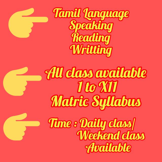 Tamil Language Coaching (Classes 1–12) by Vinothini M L