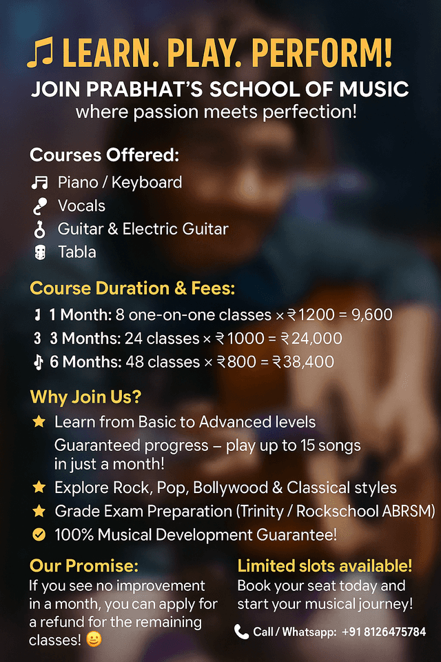 Piano, Keyboard & Guitar Classes by Prabhat Singh