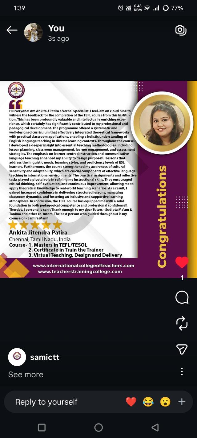IELTS, Verbal TEFL & Business English Coaching Program by Ankita Patira