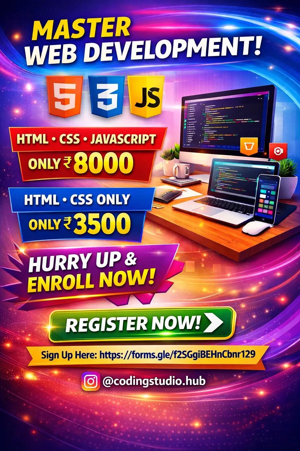 Coding Course by Shubhangi Valekar