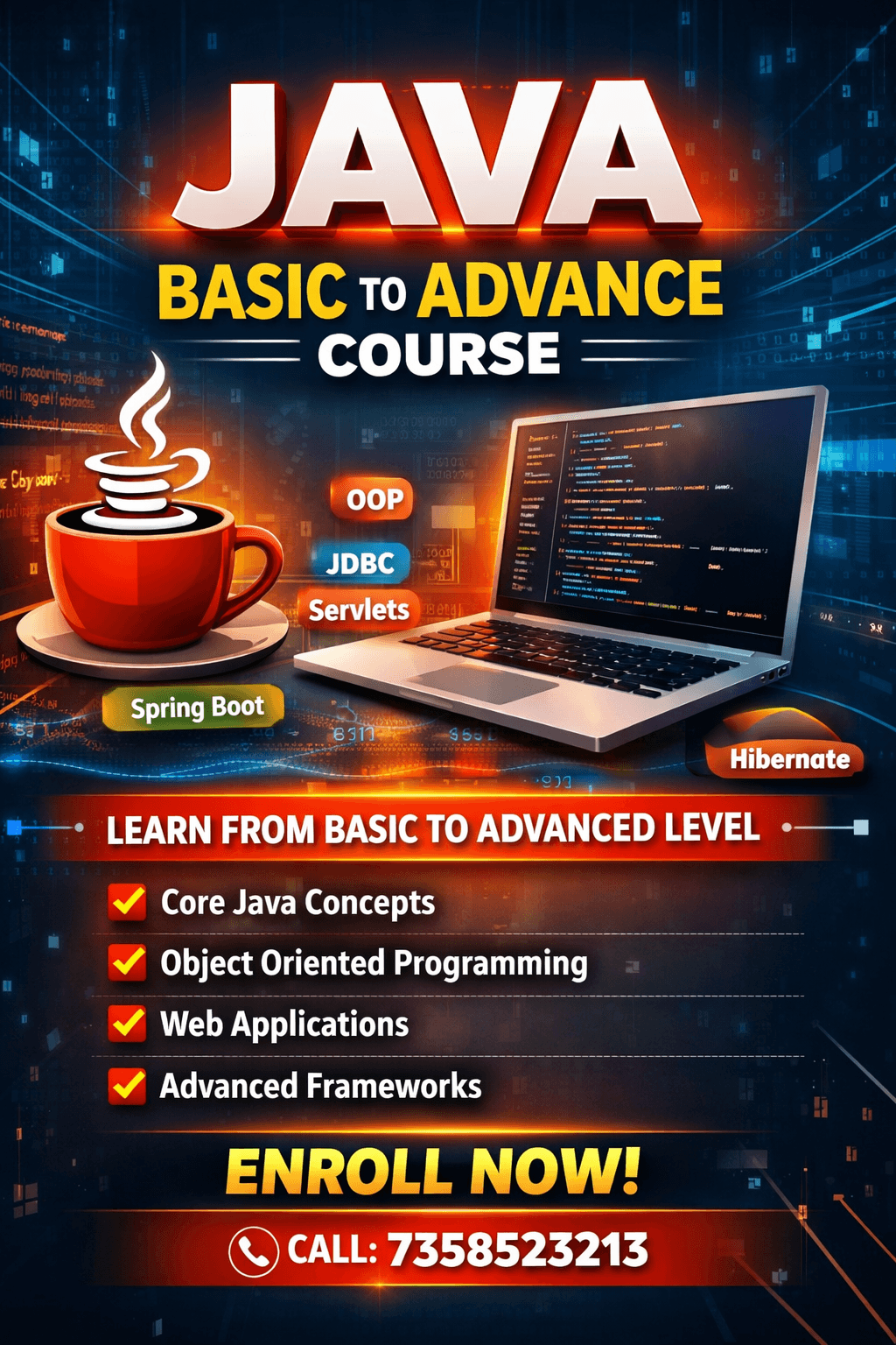Java Course (Basic to Advanced) Course by Abhishek Irudhaya Raj