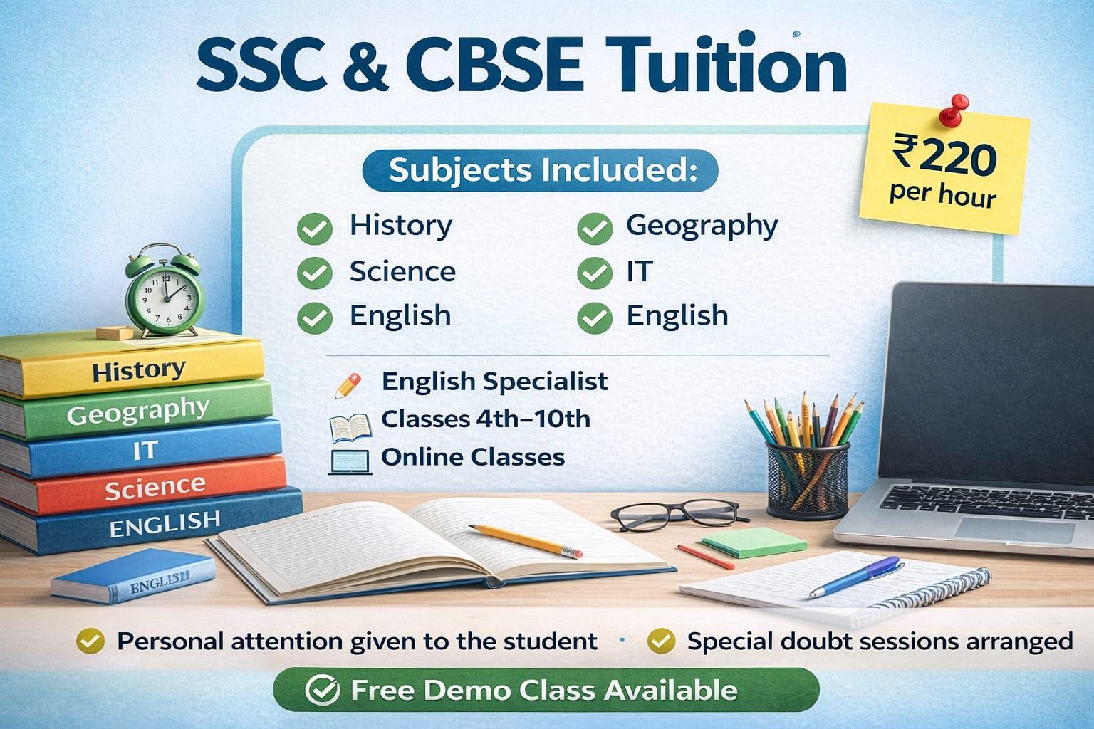 SSC & CBSE (4th–10th) Classes by Maithilee Ubale