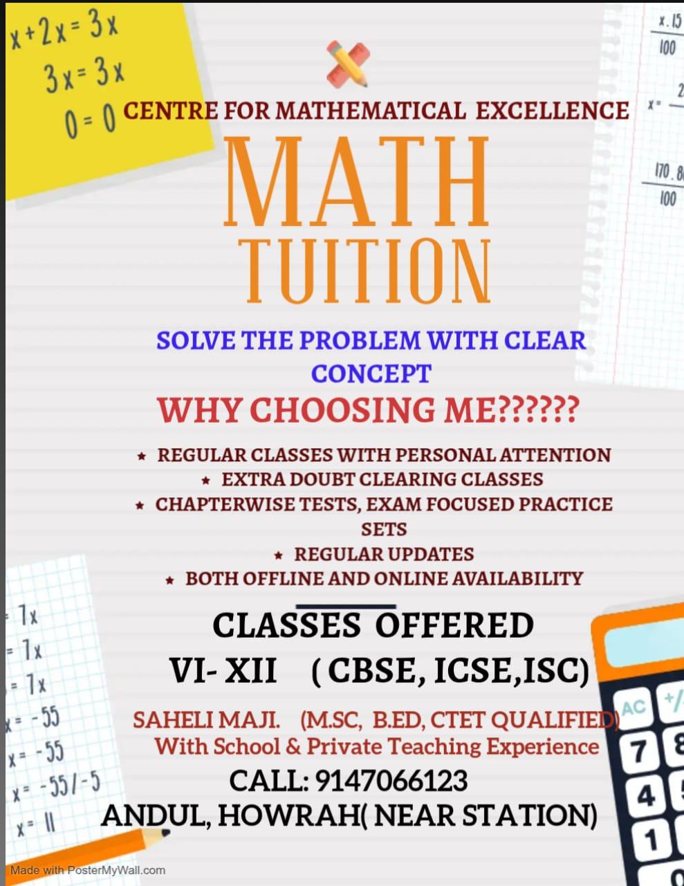 Mathematics Course by Saheli Maji