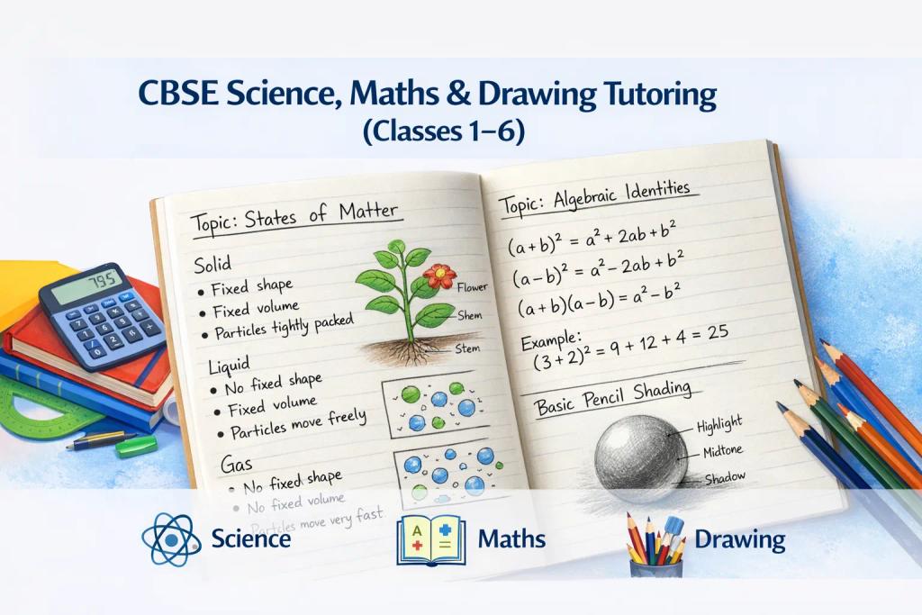 CBSE Academic Tutoring & Drawing (Classes 1–10) by Soujanya Pall
