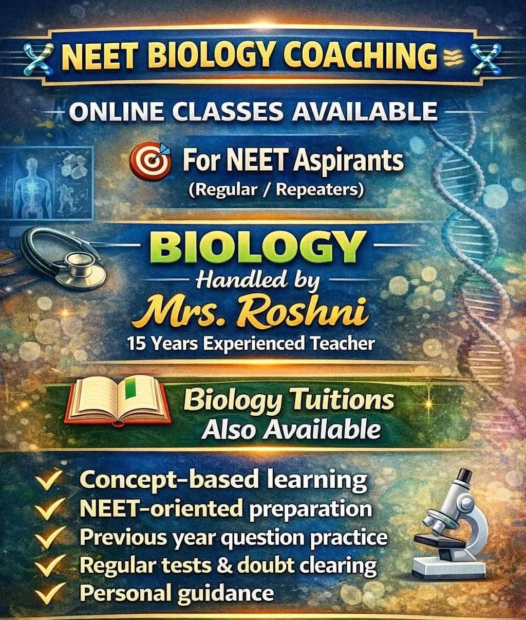 NEET Biology Course by Roshini Subhash