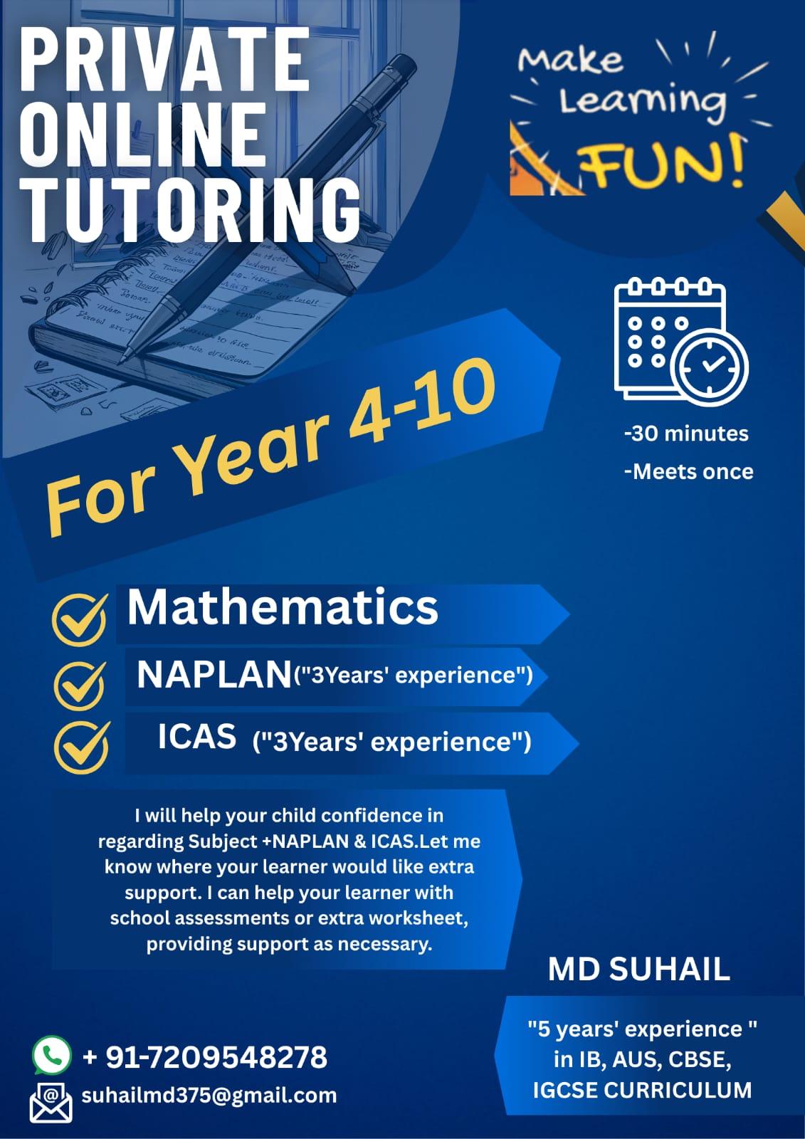ACADEMIC MATHS TILL GRADE 10 OF IGCSE, IB , CBSE by MD SUHAIL