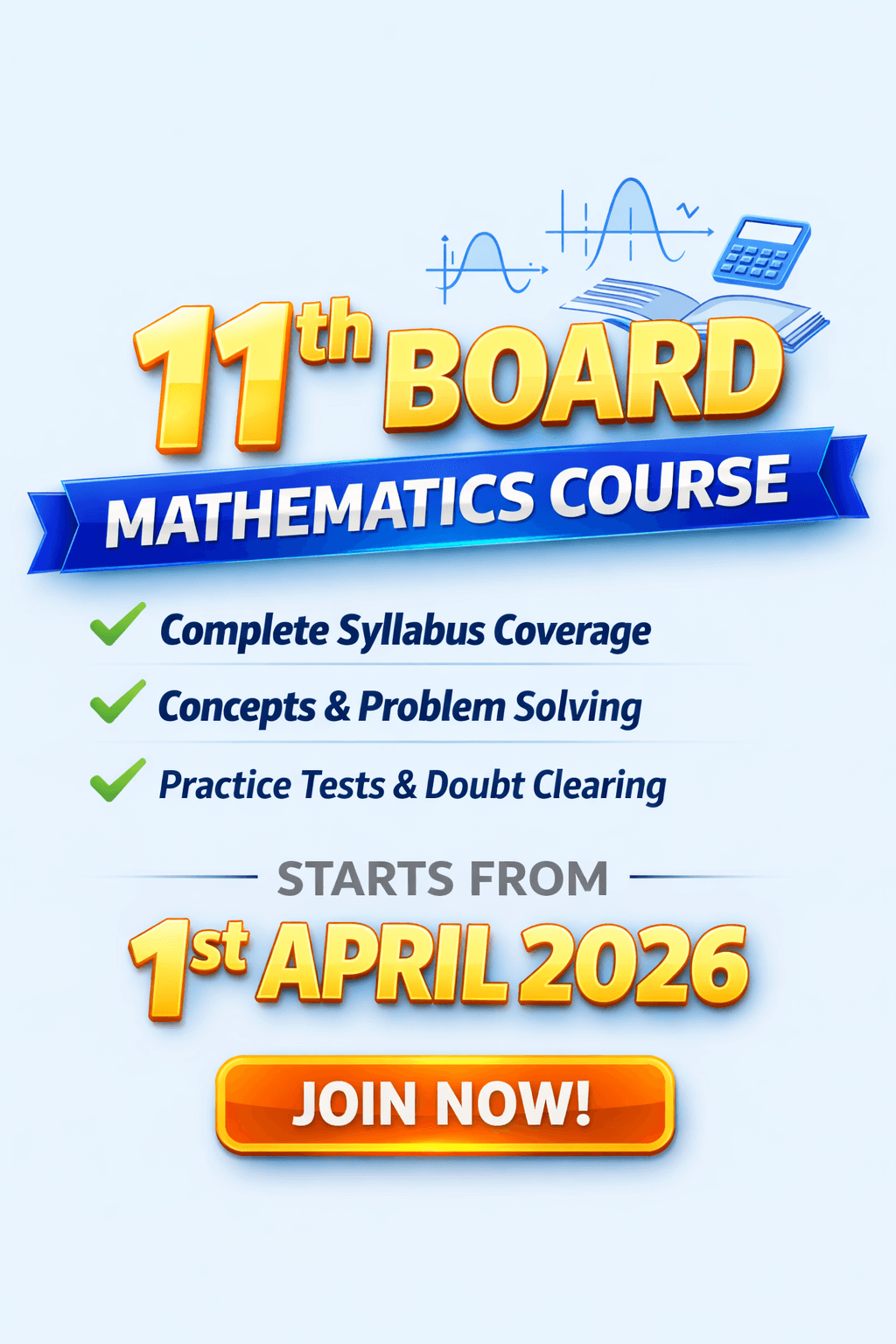 11th Board Mathematics Course by SAHIL KUMAR