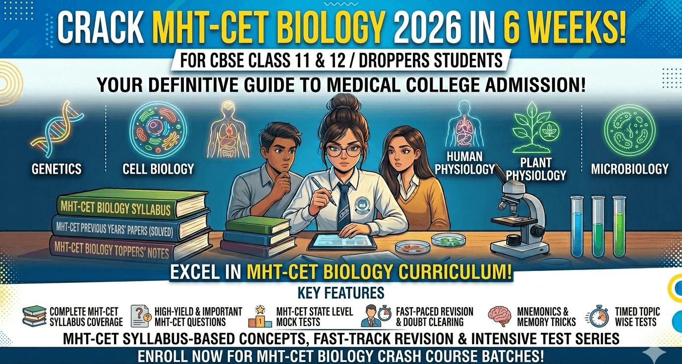 Crash Course MHT-CET 2026 by Swati Sharma