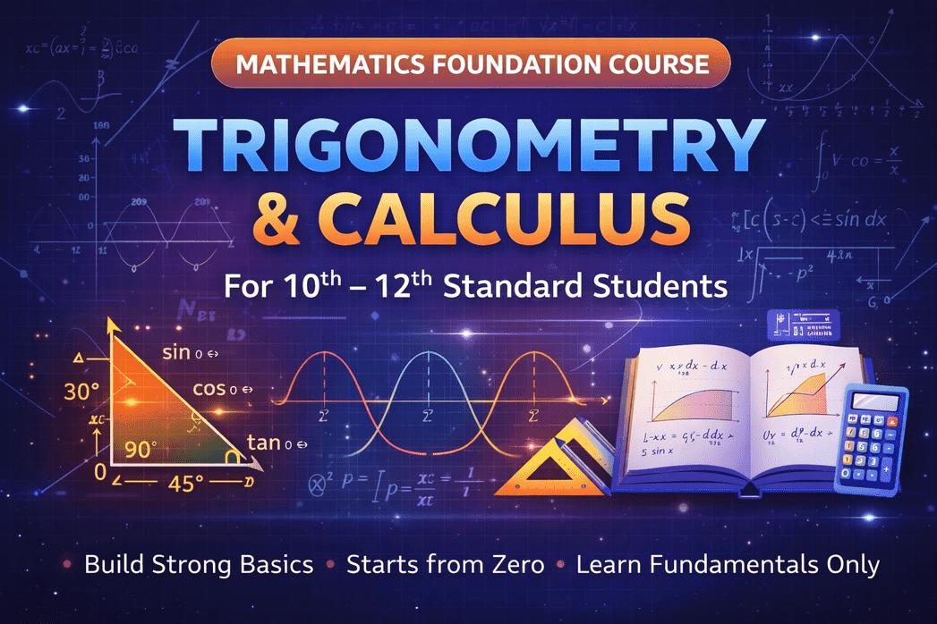 complete calculus,trigonometry math for 10,12 clas