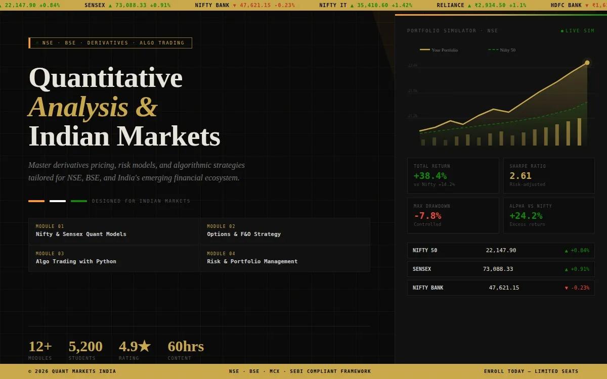 Financial Markets plus quantitative analysis
