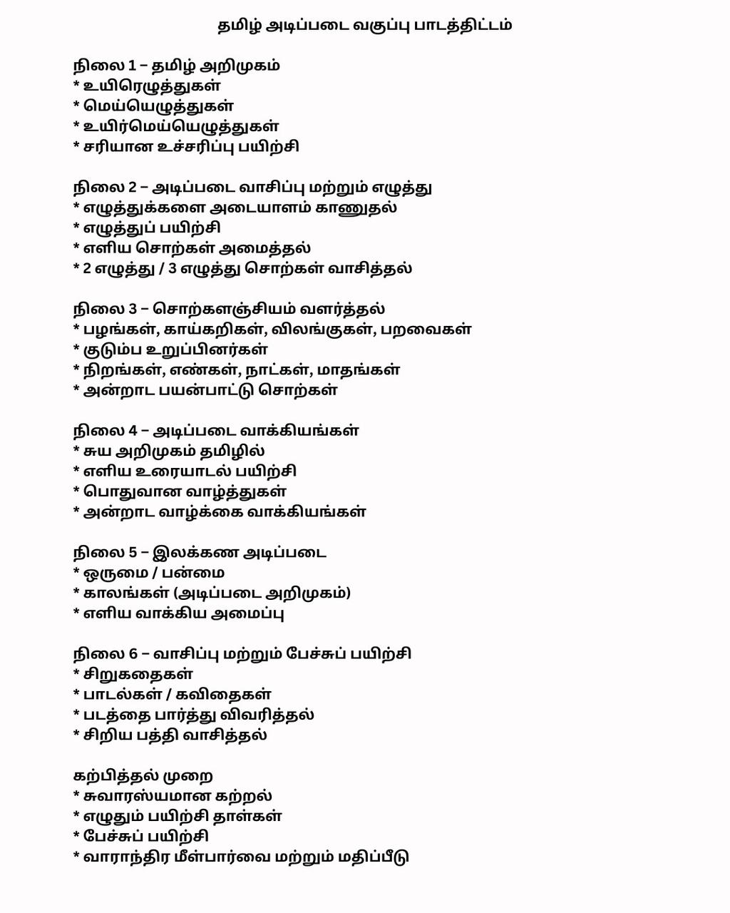 Tamil Course by K. Dharshini