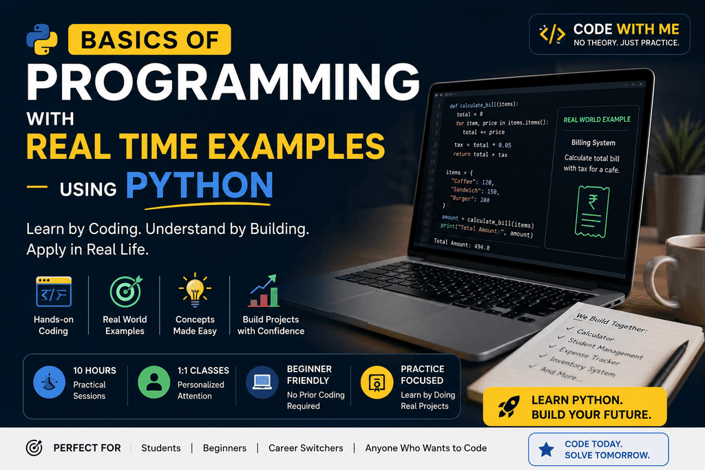 programming basics with real time examples-python