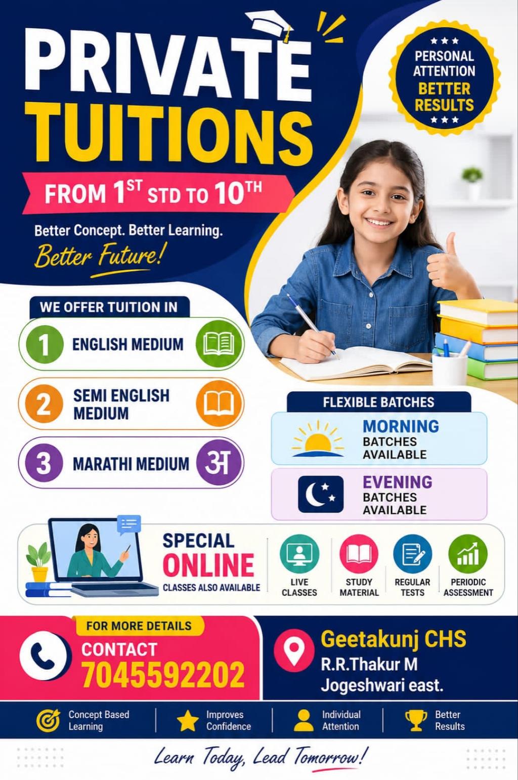 English,Maths, Science, Sanskrit Classes (1-10)